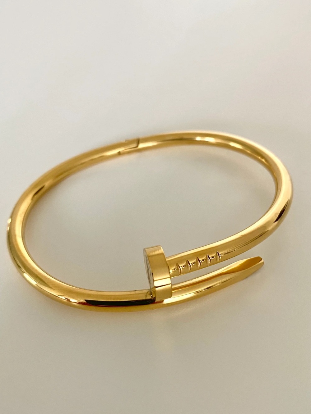 Generic Nail Cuff Bangle Bracelet in Gold